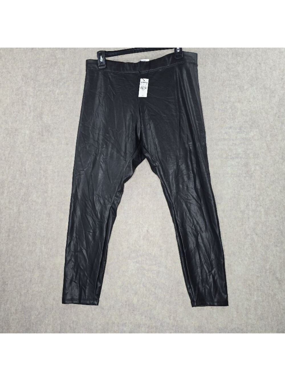 Express Faux Leather Leggings L Black Shiny Stretchy Womens Pants